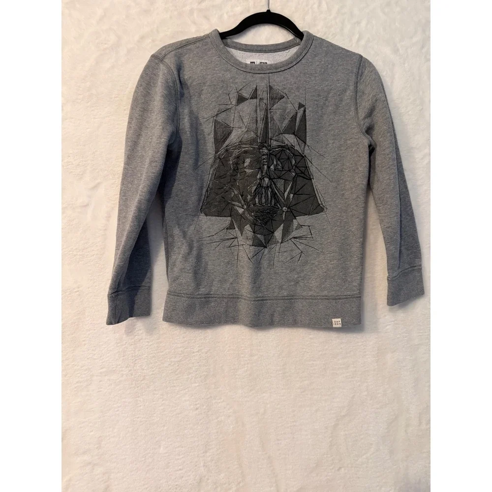 Gap Kids Star Wars Darth Vader Graphic Sweatshirt Heather Grey L 10-11 936819-00